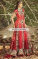 AK6923 Light Alizarin Light Carmine Pink Carmine Banarasi Crinkle Chiffon Banarasi Jamawar Anarkali Sharara