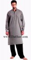 KT703 Davy's Gray Polyster Cotton Kurta