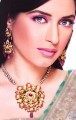 BJ326 Golden Pink Stone Jewellery