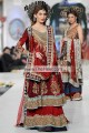 BW5500 Rufous Rosewood Crinkle Chiffon Banarasi Jamawar Sharara