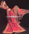 BW6390 Alizarin Crimson, Amaranth & Seal brown Banarasi Jamawar Sharara