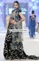 BW6015 Black Arsenic Silver Velvet Crinkle Chiffon Fancy Net Lehenga