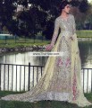 MX6777 Spring Bud Crinkle Chiffon Raw Silk Court Train Wedding Maxi
