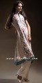 AK6494 OffWhite Crincle Chiffon Anarkali Style