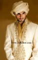 SW413 Off White Banarasi Jamawar Sherwani