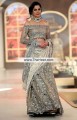 BW6566 Silver Crinkle Chiffon Banarasi Jamawar Tissue Silk Lehenga