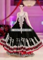 AK7415 Black Alizarin Raw Silk Crinkle Chiffon Anarkali Sharara