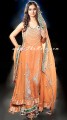 PW6471 Pink-Orange And Light Cinnamon Crinkle Chiffon Anarkali Style