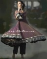 AK7527 Mauve Taupe Crinkle Chiffon Anarkali Style