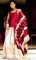BW8755 Deep Red & Champagne Gharara