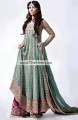 BW6634 Ash Grey, Pine Green Light Pine Green Raw Silk & Crinkle Chiffon Bridal Gown