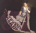 BW6446 Dark Sienna Crinkle Chiffon & Charmuese Silk Gharara