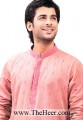 KT695 Melon Polyster Cotton Kurta