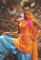 PW8366 Orange Raw Silk Shalwar Kameez