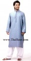 KT696 Glaucous Polyster Cotton Kurta