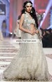 SC6991 White Smoke Alice Blue Pearl Banarasi Crinkle Chiffon Raw Silk Organza Lehenga