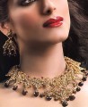 JW172 Kundan And Garnet Gemstones Necklace Party Jewellery