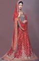 BW6902 Voilet &  Fire Red Lehenga
