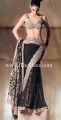 BW6747 Black Crinkle Chiffon Lehenga