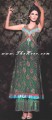 SC6707 Sacramento State Green Crinkle Chiffon And banarsi Jamawar Shalwar Kameez