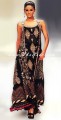 AK7442 Black Crinkle Chiffon Anarkali Style