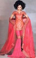BW8432 Red & Shocking Pink Gharara