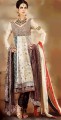 BW6920 Anti Flash White & Chocolate Anarkali Style