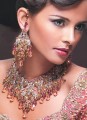 JW176 Peach Gemstones Party Jewellery