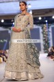 BW6863 Eggshell Dark Gray Crinkle Chiffon Banarasi Jamawar Angrakha Lehenga