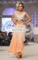 PW6971 Blanched Almond Light Atomic Tangerine Raw Silk Crinkle Chiffon Lehenga