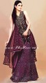 BW6602 Dark Old Mauvei Crinkle Chiffon lehenga