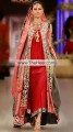 MX7027 Shadow Venetian Red Banarasi Jamawar & Crinkle Chiffon Maxi