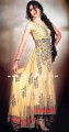 AK6745 Buff Crincle Chiffon Anarkali Style