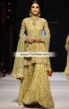 BW6555 Gold Crinkle Chiffon Raw Silk Banarasi Chiffon Sharara
