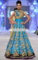 AK6134 Dodger Blue Golden Raw silk Crepe Silk Anarkali