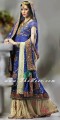 BW6876 Blue And Khaki Banarsi Chiffon Sharara 