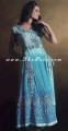 AK6704 Sky And Bondi Blue Crincle Chiffon Anarkali Style