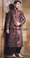 SW434 Deep Carmine Raw Silk Sherwani