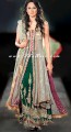 BW6470 Ash Grey & Forest Green Crinkle Chiffon & Velvet Sharara