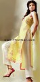 PW6824 Light Yellow Raw Silk Long Kameez