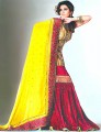 BW105 Yellow & Deep Red Gharara