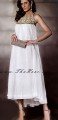 AK6811 Offwhite Crinkle Chiffon Anarkali Style