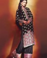 PW6440 Black Crinkle Chiffon Shalwar Kameez