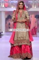 BW6728 Khaki French Rose Crinkle Chiffon Banarasi Jamawar Banarasi Crinkle Chiffon Sharara