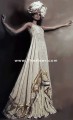 AK6735 OffWhite Crincle Chiffon Anarkali Style