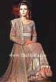 BW6451 Light Taupe, Asparagus & Dark Coral Crinkle Chiffon & Raw Silk Sharara