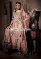 BW7218 Melon Auburn Crinkle Chiffon Banarasi Jamawar Lehenga