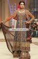 BW6008 Deep Carrot Orange Royal Blue Dark Camel Crinkle Chiffon Banarasi Jamawar Sharara