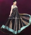 AK6762 Prussian Blue Chiffon Anarkali Style