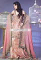 BW6875 Chestnut Candy Pink Terra Cotta Crinkle Chiffon Banarasi Jamawar Lehenga